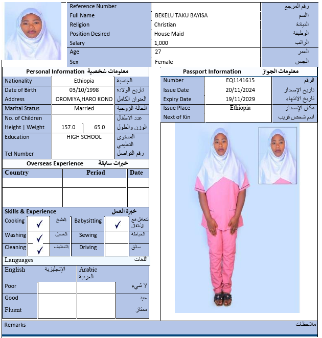 السيرة الذاتية لـ BEKELUTAKUBAYISA
