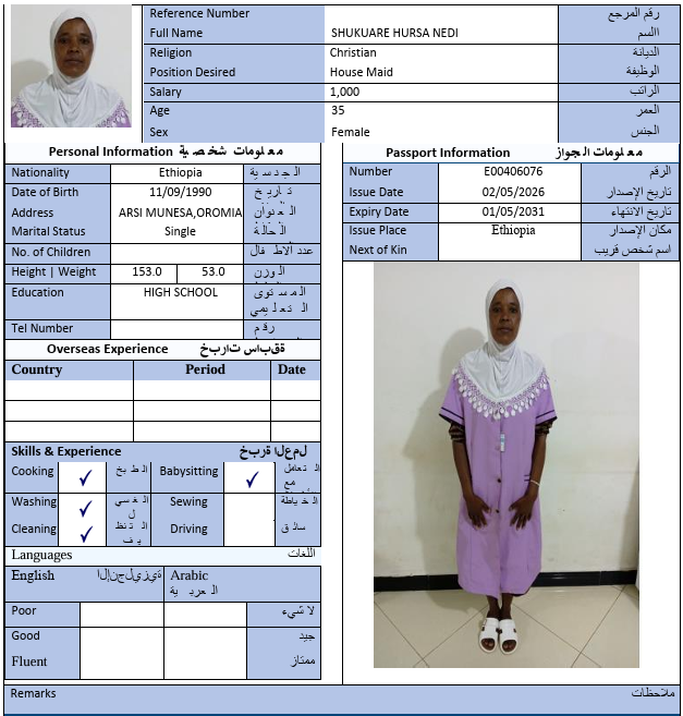 السيرة الذاتية لـ SHUKUARE HURSA NEDI