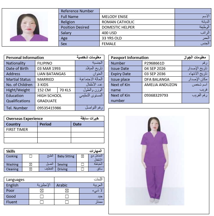 السيرة الذاتية لـ MELODY ENISE