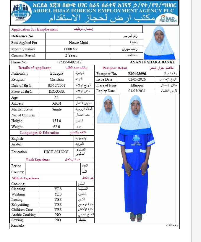 السيرة الذاتية لـ AYANTU SHAKA BANKE