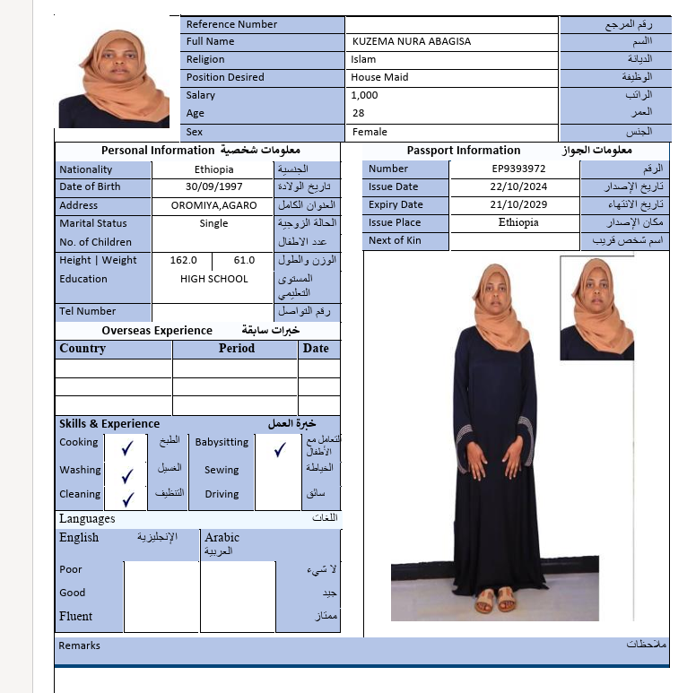 السيرة الذاتية لـ KUZEMANURAABAGISA